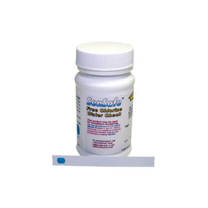 SenSafe™ Free Chlorine Water Check Test Strips. 0 - 6 ppm (mg/L)