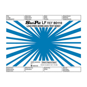 SteriTec Steri-Pak LF Type 2 Bowie Dick Test Sheets for Towels