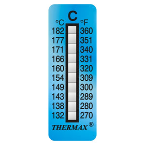 10 Level Temperature Indicator Labels 40°C to 249°C