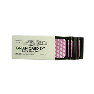 SteriTec Green Card S/T Type 2 Bowie Dick Test 134ºC 3.5 mins