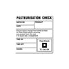 Pasteurisation Check Thermal Process Record Card